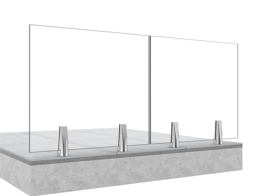 Garde-corps terrasse GLASSFIT CC-800 vue de face
